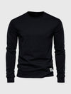 Langärmliges baumwoll-t-shirt - vielseitige freizeitmode für männer
