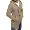 Männerstrickjacke mit kapuze für lässige anlässe - modischer langarm-strickmantel für herbst und winter