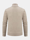 Männers strick zip-cardigan mit hohem kragen - stylisches strickoberteil für das büro und den alltag