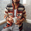 Männer cardigan mit reissverschluss im geometrischen design – vielseitig für lässige anlässe