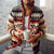 Männer cardigan mit reissverschluss im geometrischen design – vielseitig für lässige anlässe