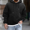 Männers hoodie mit struktur - lässiger langarm-pullover mit kängurutasche