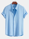 Männer texturiertes kurzarmshirt – smart casual für büro und freizeit