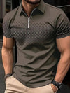 Reissverschluss polo-shirt - männer atmungsaktive freizeitsmode