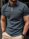 Reissverschluss polo-shirt - männer atmungsaktive freizeitsmode