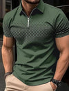 Reissverschluss polo-shirt - männer atmungsaktive freizeitsmode