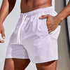 Männers boardshorts mit streifen – strapazierfähige strandmode im klassischen design