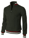 Männer kabelstrick-pullover - klassischer half-zip für die kalte jahreszeit