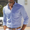 Männershirt mit streifen – klassisch, langärmlig und vielseitig für büro und freizeit