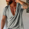Männers v-neck t-shirt - atmungsaktives baumwoll-casual wear für den alltag
