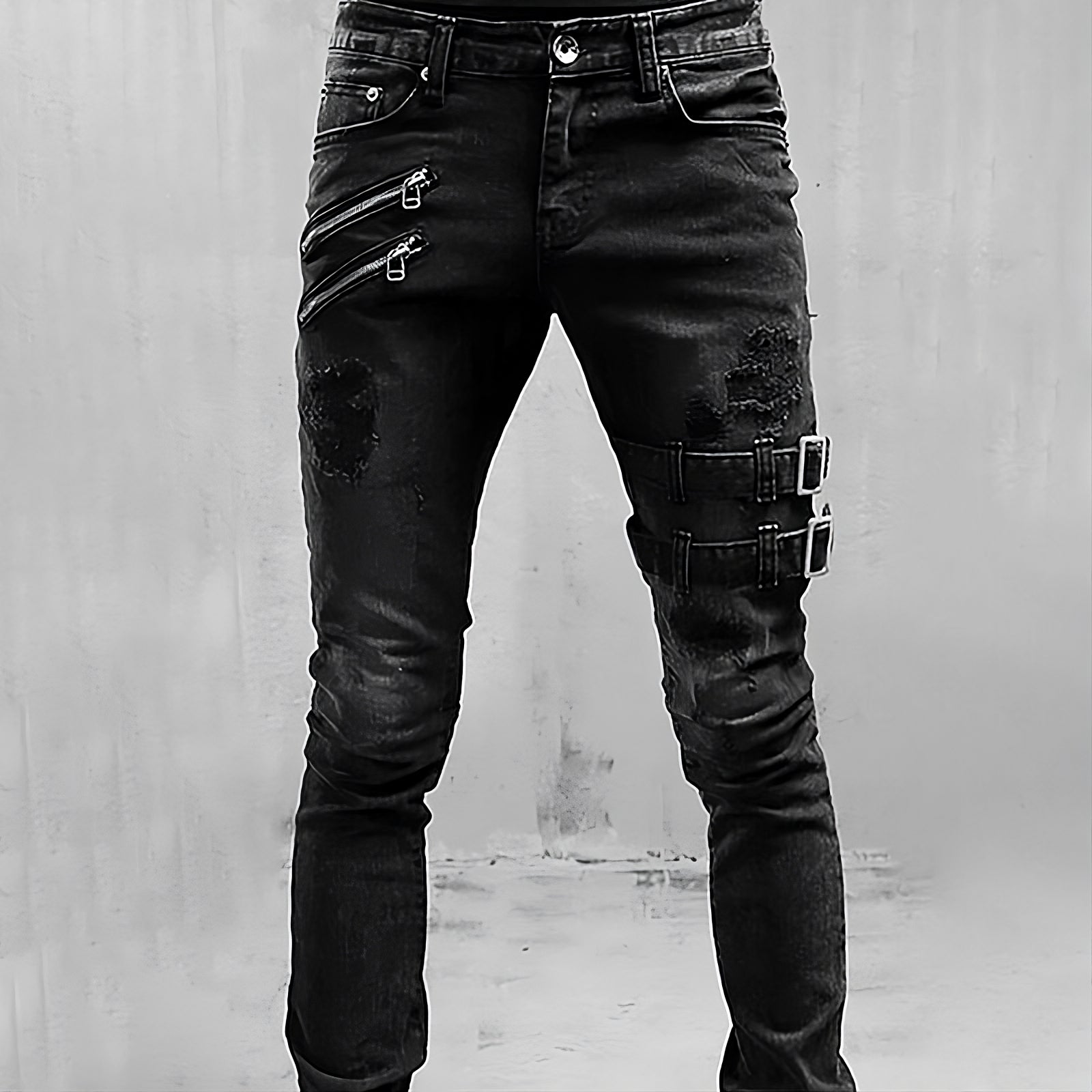 Männerslim Jeans – Auffällige Details im Denim-Style