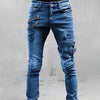 Männerslim jeans mit auffälligen details – lässige denim-hosen für deinen alltagslook