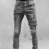 Männerslim jeans mit auffälligen details – lässige denim-hosen für deinen alltagslook