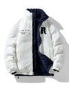Männer winterjacke wendbare, schicke, gepolsterte jacke - stylisches layering für kalte tage