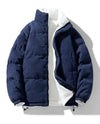 Männer winterjacke wendbare, schicke, gepolsterte jacke - stylisches layering für kalte tage