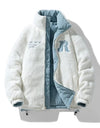 Männer winterjacke wendbare, schicke, gepolsterte jacke - stylisches layering für kalte tage