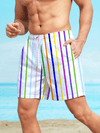 Männerschwimmshorts mit streifen – schnelltrocknende badehosen für den sommer