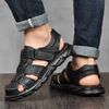 Männersandalen aus leder - offene zehen, lässiges sommerfootwear für den alltag