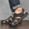 Männersandalen aus leder - offene zehen, lässiges sommerfootwear für den alltag