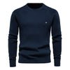 Texturiertes rundhals-pullover - herren strickmode für einen eleganten look