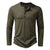 Männers langarm henley shirt - lockeres button-up oberteil