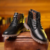 Männerschue aus leder - robuste stiefel mit reissverschluss für lässige anlässe - stylihs und alltagsgerecht