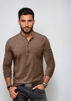 Langärmliges henley-shirt für männer aus hochwertigem stoff – lässiger style für den alltag