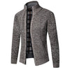 Männers zip-up cardigan – moderne strickmode für frischere tage