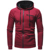 Männliche zip-hoodie für den lässigen alltag - strapazierfähige & stylische schichtbekleidung