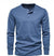 Langärmliges henley t-shirt für männer – vielseitiges baumwollmischgewebe für freizeit und büro