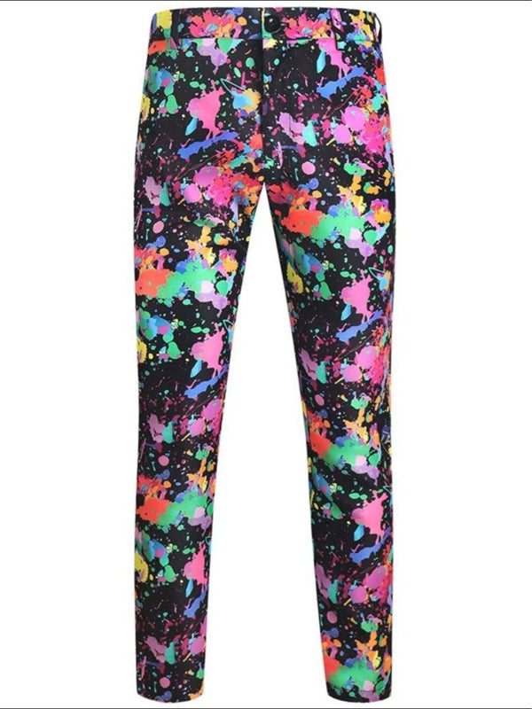 2-teiliger blazer und hosenanzug für männer – auffällige, multicolour abendmode für besondere anlässe