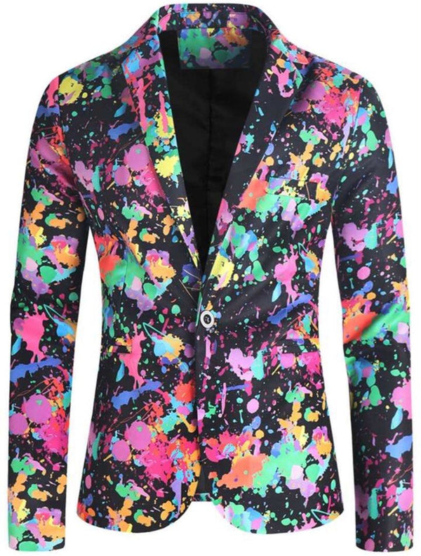 2-teiliger blazer und hosenanzug für männer – auffällige, multicolour abendmode für besondere anlässe