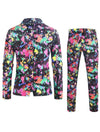 2-teiliger blazer und hosenanzug für männer – auffällige, multicolour abendmode für besondere anlässe