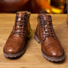 Männerschue aus leder - robuste stiefel mit reissverschluss für lässige anlässe - stylihs und alltagsgerecht