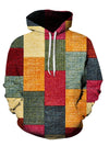 Männers hoodie im patchwork-design - stylische winterkleidung für jeden tag