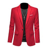 Männlicher taillierter blazer - strukturierte jacke mit schalkragen - einreihiger 2-knopf-stil