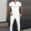 Männers outfit – halb-zip oberteil und hose für moderne freizeitlooks