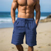 Herren cargo leinen shorts - leichte strandmode für einen lässigen sommerlook
