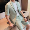Männer blazer und shorts kombi - lässiges smart casual outfit für sommeranlässe