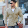 Männer kabelstrick cardigan für warme wintersaison - weicher strickpullover für lässige und smart casual anlässe