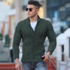 Männer kabelstrick cardigan für warme wintersaison - weicher strickpullover für lässige und smart casual anlässe