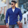 Männer kabelstrick cardigan für warme wintersaison - weicher strickpullover für lässige und smart casual anlässe