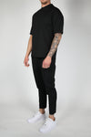 Männerslim fit sweatpants in schwarz – vielseitige, lässige freizeitbekleidung