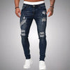 Männers skinny jeans mit fransen - moderne jeans im used-look