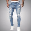 Männers skinny jeans mit fransen - moderne jeans im used-look