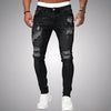 Männers skinny jeans mit fransen - moderne jeans im used-look