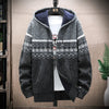 Männer strick winterjacke - trendiger zip-hoodie für wärme