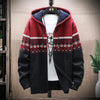 Männer strick winterjacke - trendiger zip-hoodie für wärme