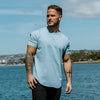 Himmelblau herren slim fit t-shirt - vielseitige alltagskleidung