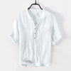 Männershirt aus leinen - luftiger sommerstil mit kurzen ärmeln